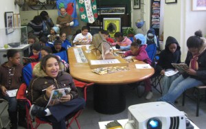 Students working with the Bird Kit as a Group