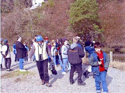Students explore on a field trip
