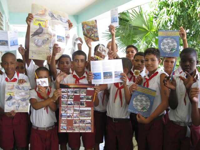 Students celebrating in Caimanera
