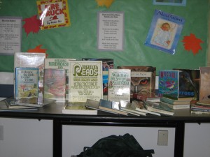 photo of the books display inside